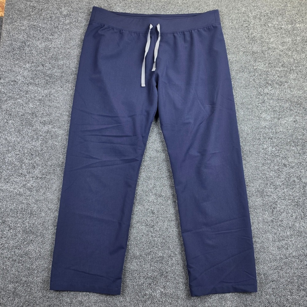 FIGS Livingston Scrub Pants Women's XL Straight Leg Technical Collection Blue